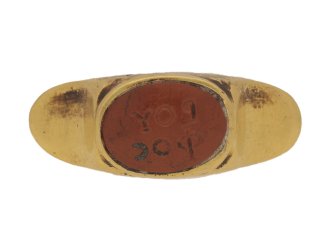 Ancient Roman jasper engraved 'RUFUS' ring, circa 3rd century AD.