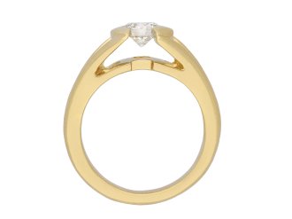 Mellerio solitaire diamond ring, French, circa 1970. Hatton Garden