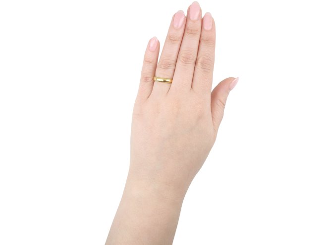 Gold posy ring 'Happy in thee, hath God made me', circa 18 19th century.