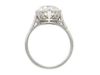 Old cut diamond flanked solitaire ring, English, circa 1920. Hatton Garden