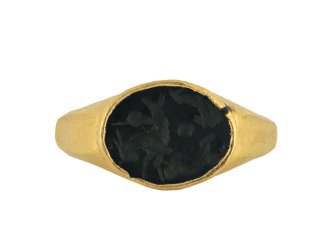 Ancient Roman ring intaglio, circa 3rd century AD. hatton garden