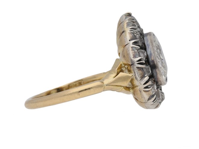 front antique diamond cluster ring berganza hatton garden