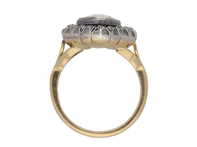 front antique diamond cluster ring berganza hatton garden