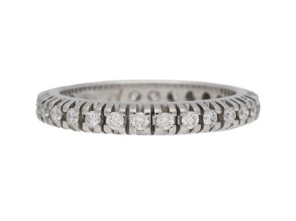 Diamond set eternity ring, circa 1980.