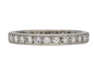 Diamond full eternity ring, French, circa 1950.