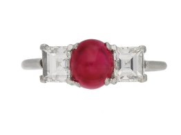Burmese ruby diamond ring Cartier berganza hatton garden