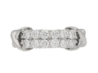 Vintage diamond ring by Oscar Heyman Bros, American, circa 1970.