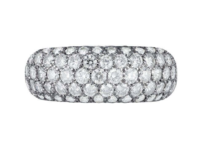Tiffany & Co. five row diamond ring, American, circa 1970. 