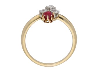 Edwardian ruby and diamond ring, circa 1905. berganza hatton garden 