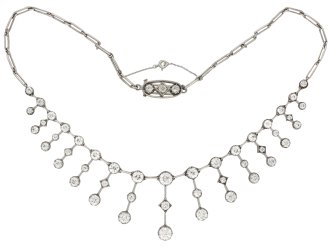 Antique diamond necklace berganza hatton garden