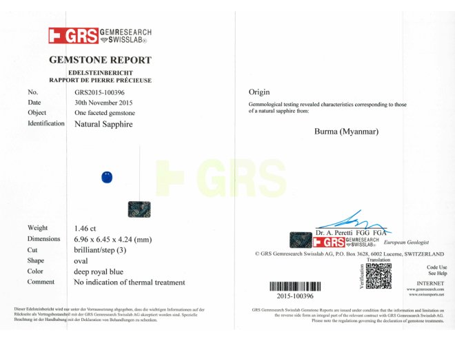 Royal blue Burmese sapphire diamond ring berganza hatton garden