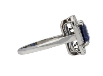  Art Deco sapphire and diamond cluster ring hatton garden
