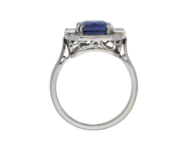  Art Deco sapphire and diamond cluster ring hatton garden