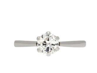 Vintage diamond solitaire ring, circa 1950.