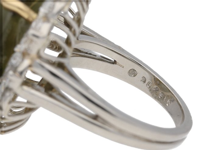 Oscar Heyman Brothers chrysoberyl diamond ring berganza hatton garden