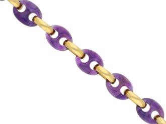 Garrard & Co. amethyst bracelet, English, circa 1974. 