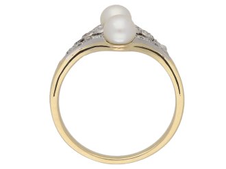 back view antique pearl diamond ring berganza hatton garden