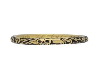 Enamel skull ring for Sir Francis Gosling, circa 1768. 