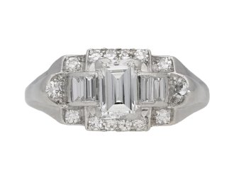 Diamond cluster ring by Granat Bros., American, circa 1950.