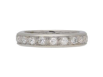 Diamond full eternity ring, French, circa 1950.