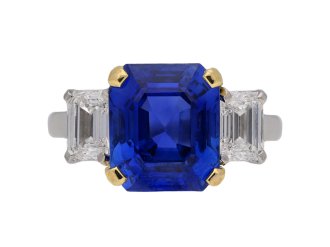 Vintage sapphire diamond ring berganza hatton garden