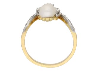 back view antique pearl diamond ring berganza hatton garden