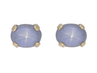 vintage star sapphire stud earrings berganza hatton garden