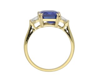 Vintage Ceylon sapphire and diamond ring hatton garden