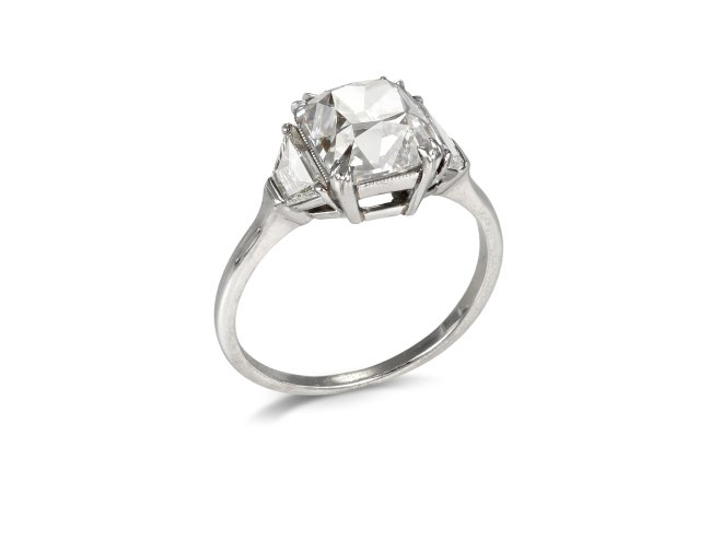 Art Deco old mine diamond solitaire ring, English, circa 1930.