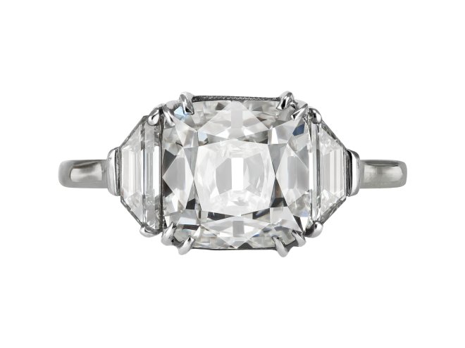 Art Deco old mine diamond solitaire ring, English, circa 1930.