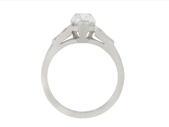 Art Deco drop shape diamond ring, American hatton garden