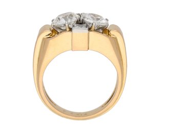 front view vintage Diamond cocktail ring berganza hatton garden