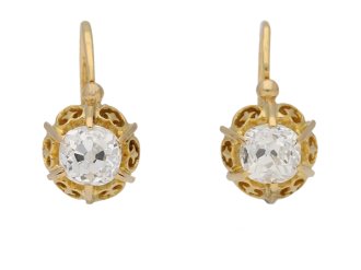 antique diamond drop earrings berganza hatton garden