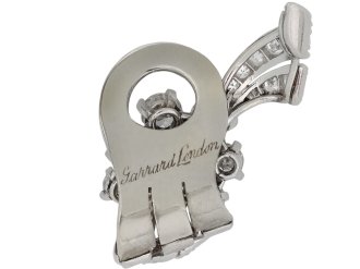Garrard diamond clip earrings, English, circa 1950 hatton garden