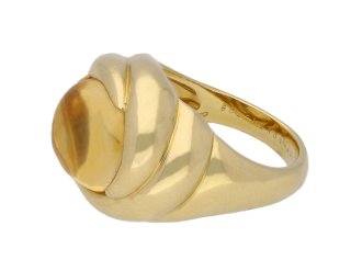 Boucheron citrine dress ring, French, circa 1970. 