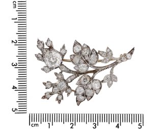 antique Diamond floral brooch berganza hatton garden