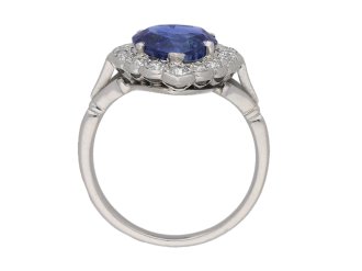 antique Sapphire diamond ring berganza hatton garden