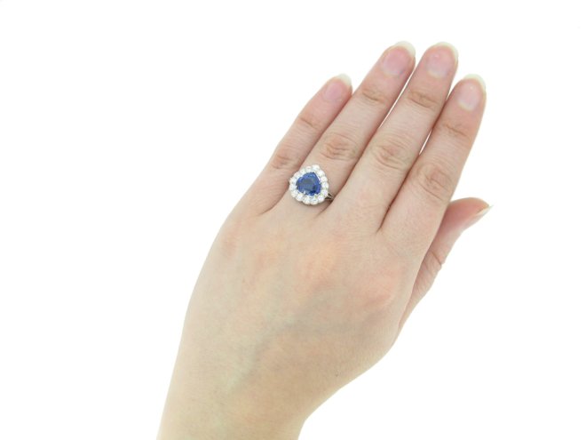 antique Sapphire diamond ring berganza hatton garden