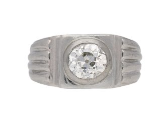 front view art deco diamond ring hatton garden berganza