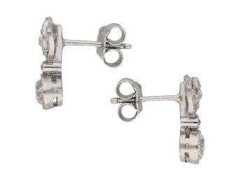 Diamond drop earrings, circa 1920 