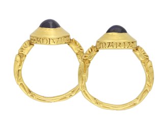 Medieval sapphire ring, circa 14th century. Hatton garden