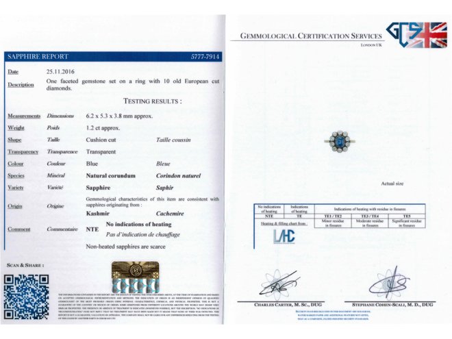 size view kashmir sapphire diamond ring berganza hatton garden