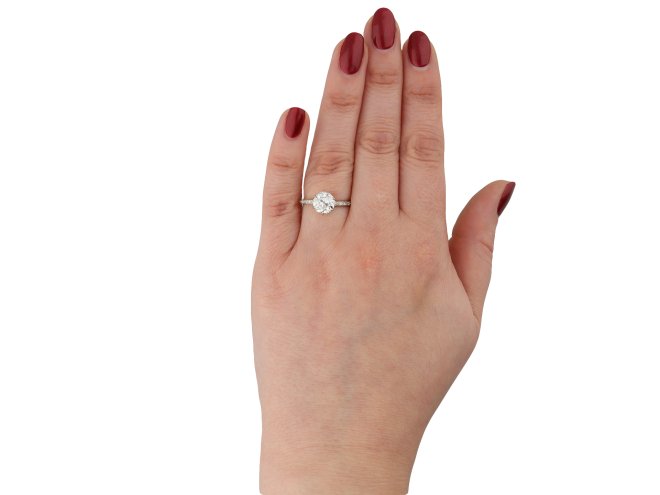 Diamond solitaire ring, English hatton garden