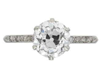 Diamond solitaire ring, English, circa 1920.