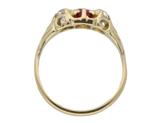 front Antique ruby diamond carved ring hatton garden garden