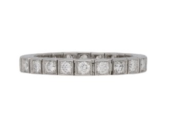 Oscar Heyman articulated diamond eternity ring, circa 1960.