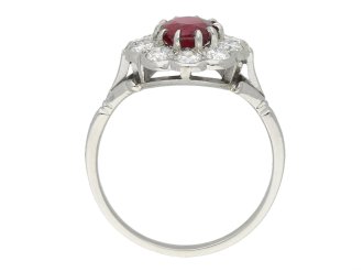 front vintage ruby diamond cluster hatton garden berganza