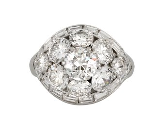 Van Cleef & Arpels diamond bombé cluster ring hatton garden