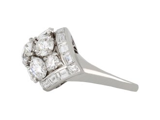 Van Cleef & Arpels diamond bombé cluster ring hatton garden