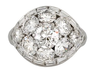 Van Cleef & Arpels diamond bombé cluster ring hatton garden